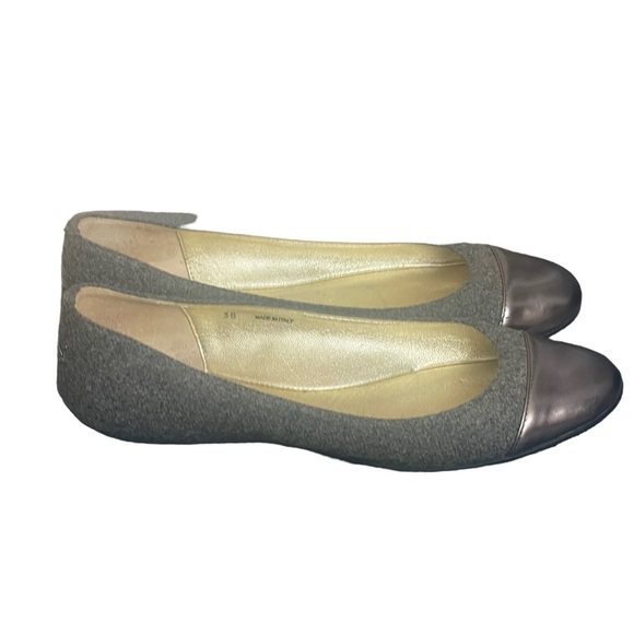 Authentic Jimmy Choo Grey Metallic ballet flats size 38 - Picture 13 of 15